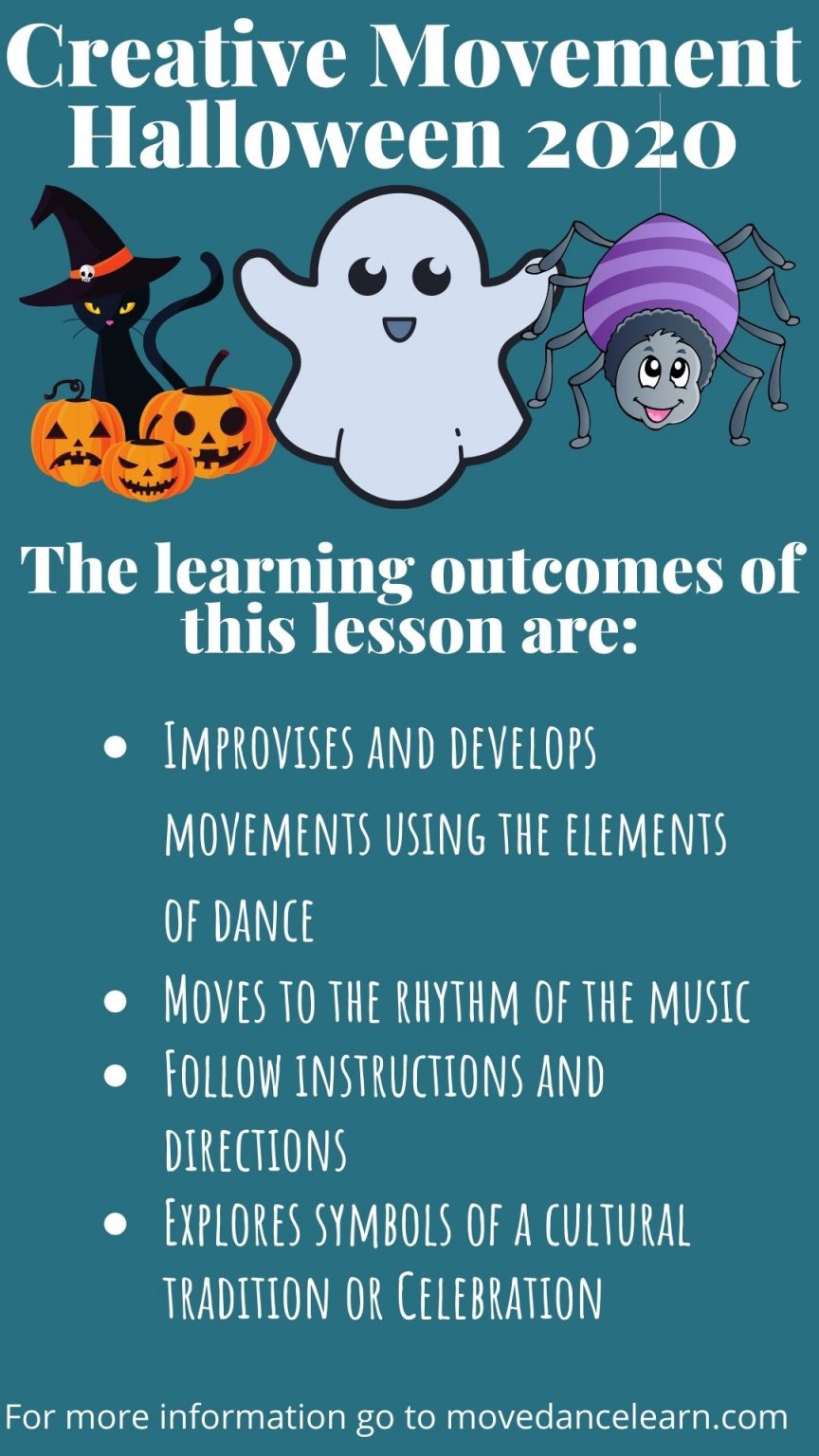 Halloween Dance Tutorial for Kid & Toddler with Learning Activities